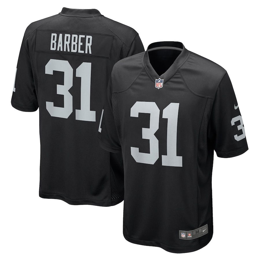 Men Oakland Raiders #31 Peyton Barber Nike Black Game NFL Jersey->oakland raiders->NFL Jersey